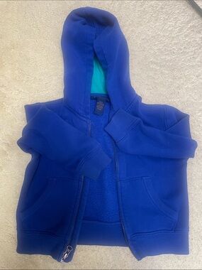 Kids  polo Ralph  Lauren Blue Hooded Zip Sweatshirt